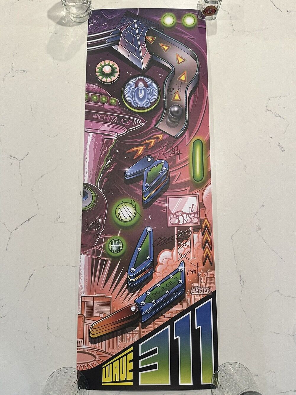 311 SIGNED Wichita, KS (9/30) Tour Poster - AUTOGRAPHED #8/75 Limited